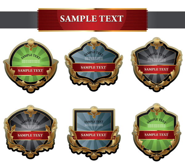 free vector Europeanstyle vector bottle label affixed